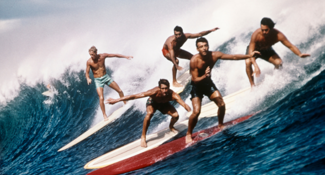 1960S 1970S Five Men Surfing