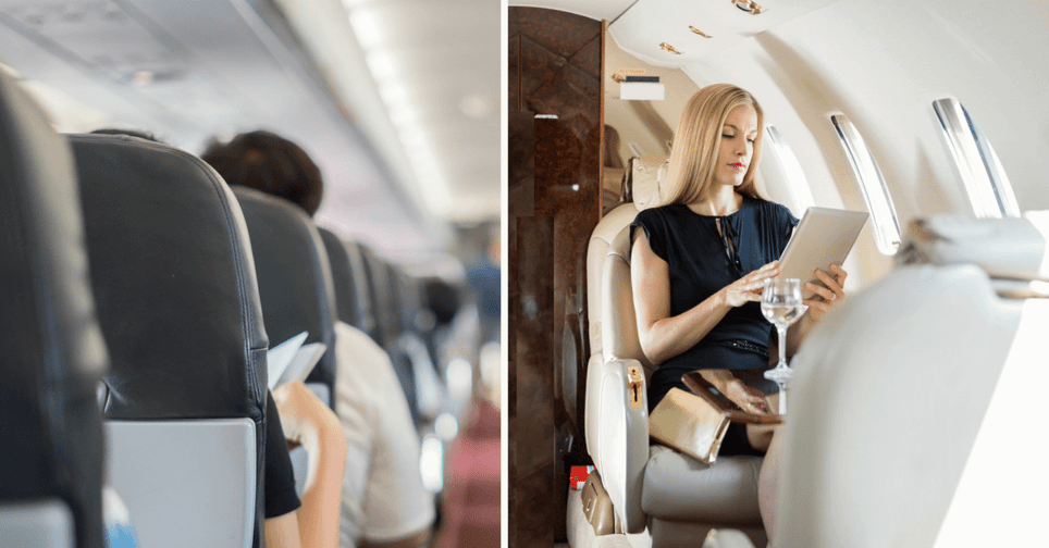 coach class crown vs private jet security