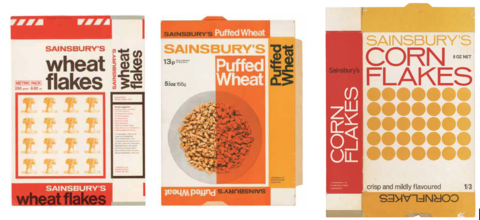 Retro cereal packaging