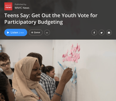 Teens Say: Get out the Youth Vote for PB