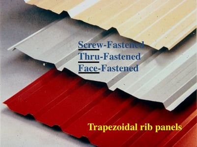 Exposed fastener metal Roof