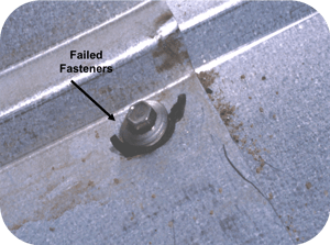 Failed Fasteners on Roof-1