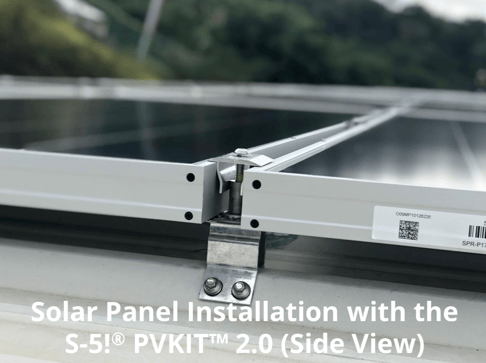 Solar Panel Installation with the S-5!® PVKIT™ 2-0 (Side View)