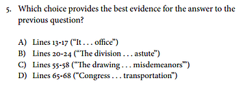 Sample Question Excerpt