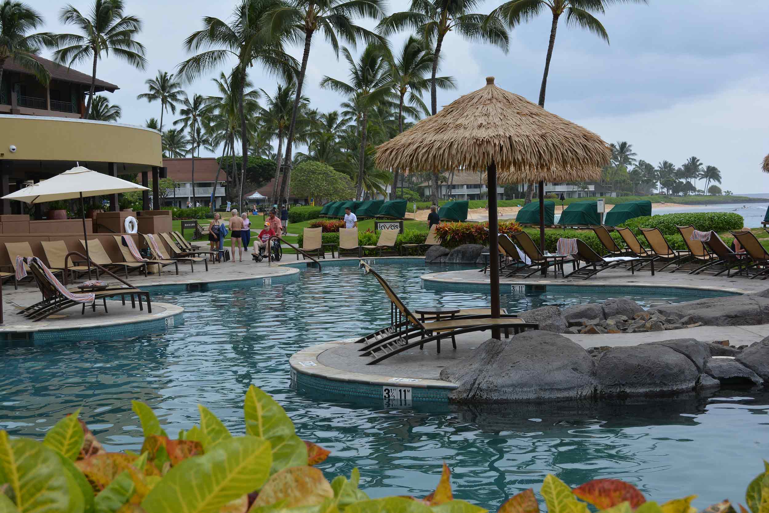 Landscaping for the Sheraton Kauai Resort pool in Koloa Hi