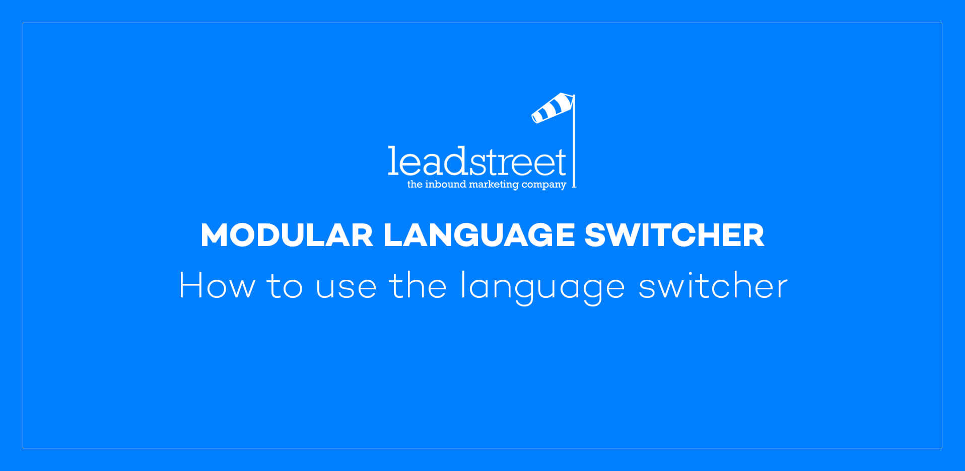 How to use the { { modular } } language switcher