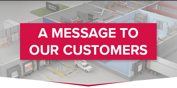 A message to our customers