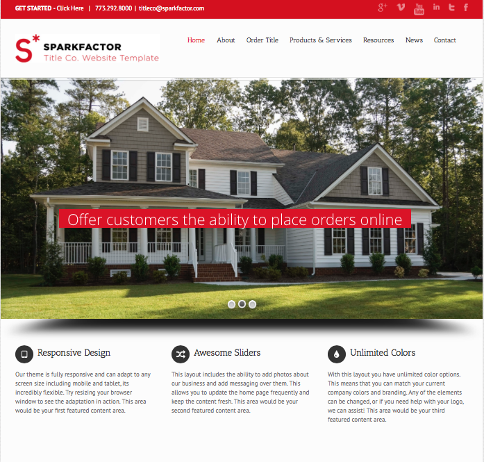 Title Industry Website Template | Sparkfactor Unveils a New Website Solution for Title Insurance Companies