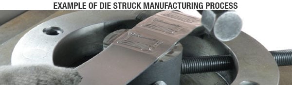Die Struck Lapel Pin Manufacturing Photo