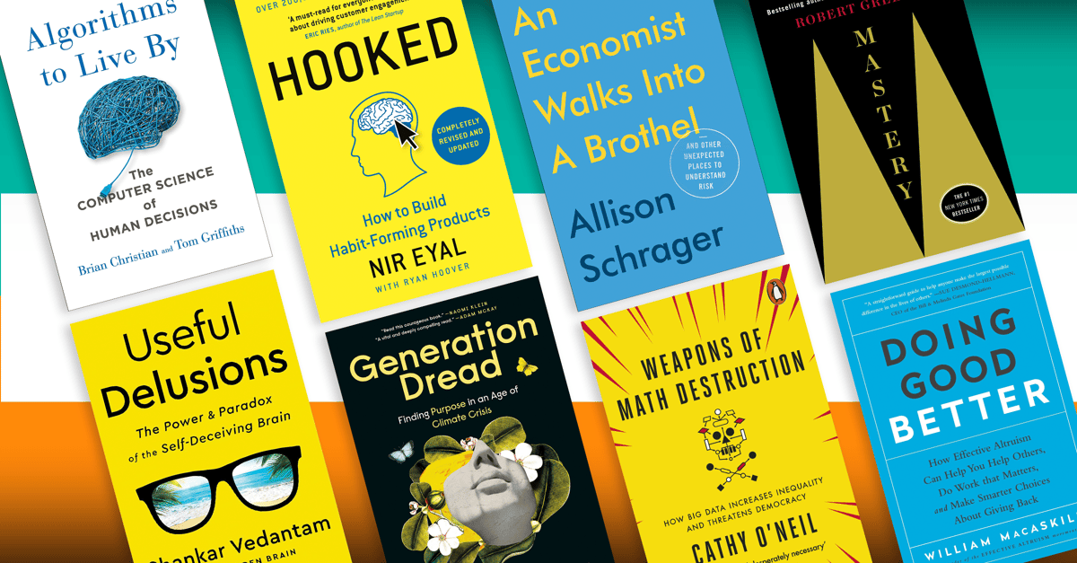 Eight behavioral science books (specific titles in the email below).
