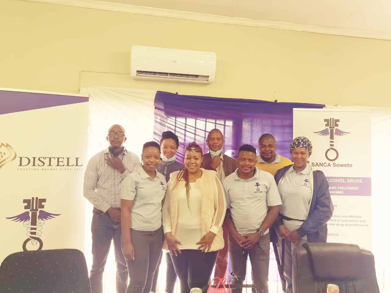Some of the team from Distell and partner organization SANCA. 