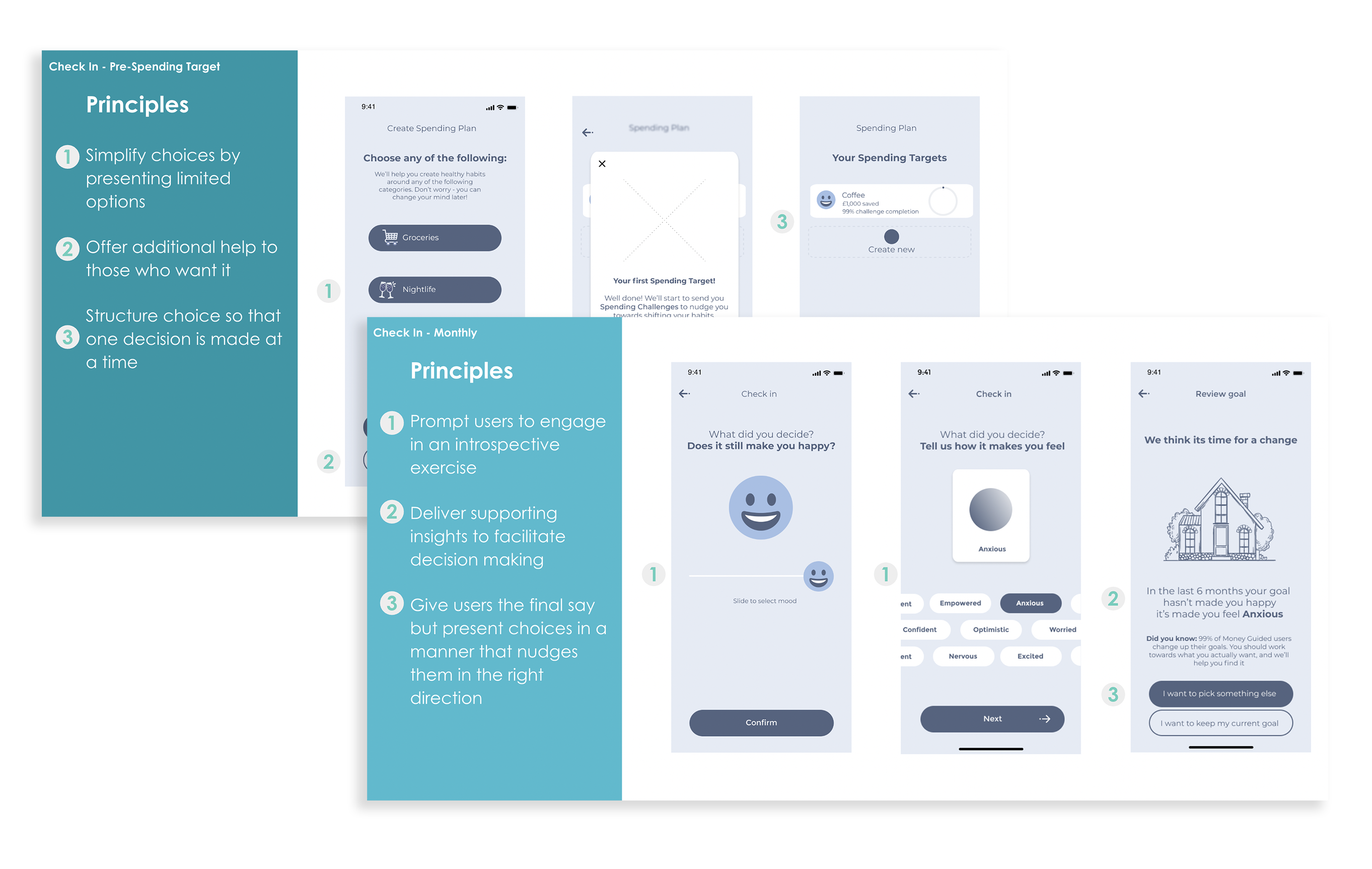Some sample screens from the app we developed.