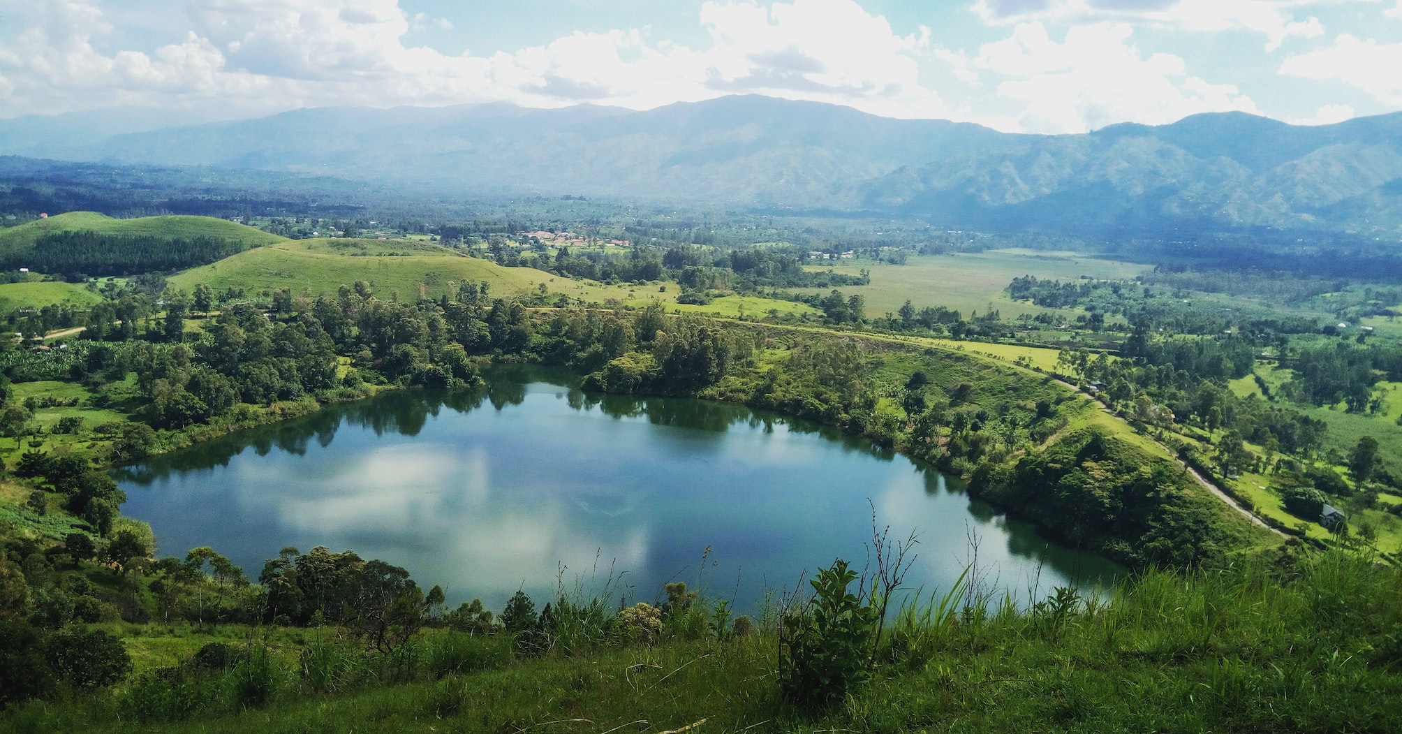 Crater Lake, in Queen Elizabeth National Park, Uganda.