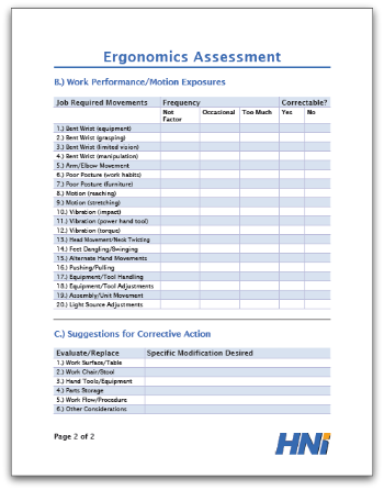 Ergonomics Assessment