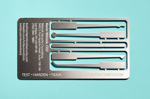 Kevin Mitnick's Famous Lockpick Business Card