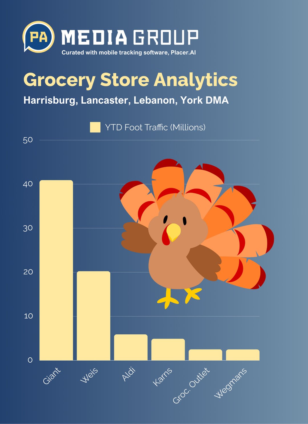 Grocery Store I YTD Foot Traffic I HLLY DMA I November 2024