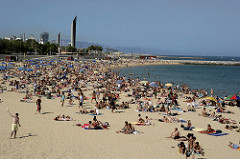 Spanisch lernen Barcelona Strand