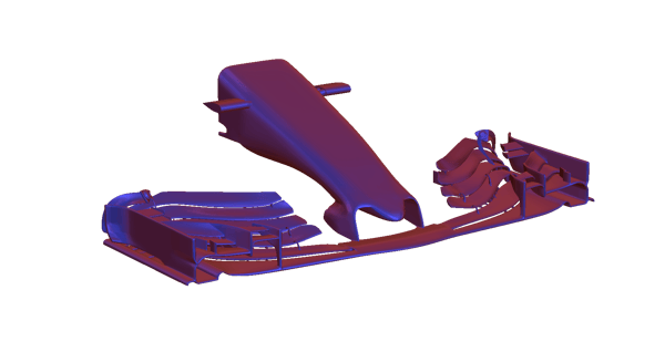 Ontwerp 3D geprinte F1-vleugel