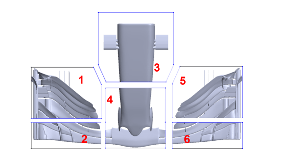 Splitsen van F1-vleugel voor 3D printen_1