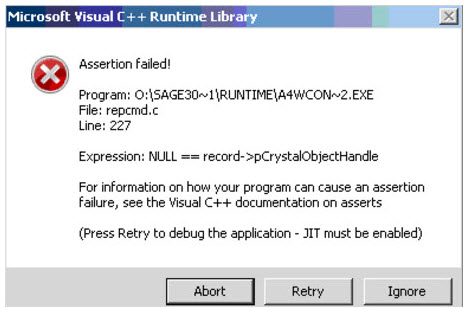 Runtime Error While Printing Crystal Reports To Preview