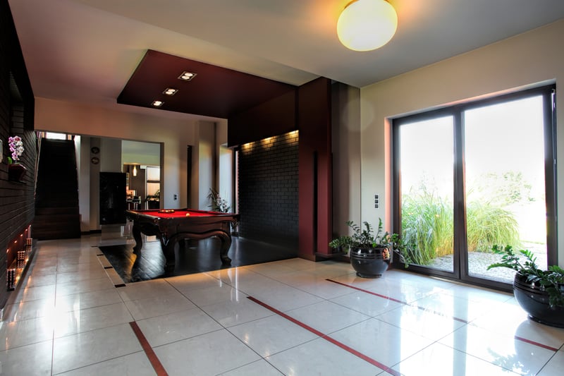 Billard table in a corridor of modern house-1
