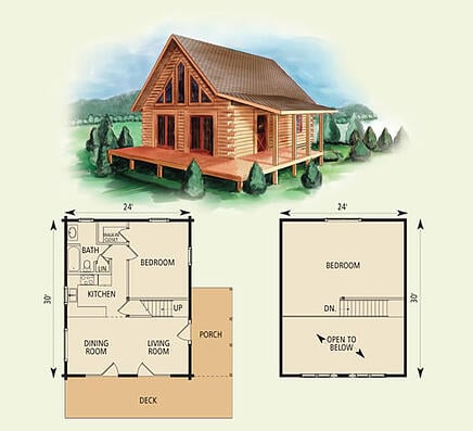 West Virginian Log Home Floor Plan