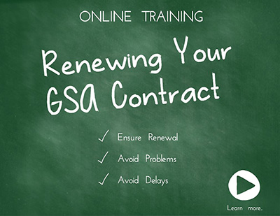 GSA Contract renewal Training