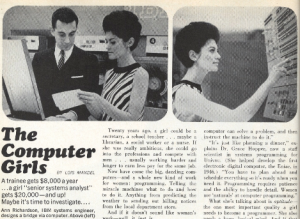 The Computer Girls article from Cosmo 1967