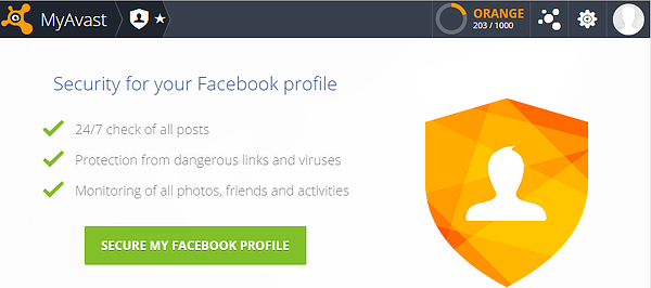 A Social Media Security do Avast verifica as configurações de privacidade do seu perfil do Facebook