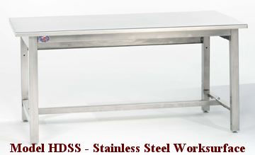 Model HDSS | Heavy Duty Stainless Steel Workbench wire harness assembly workbench 