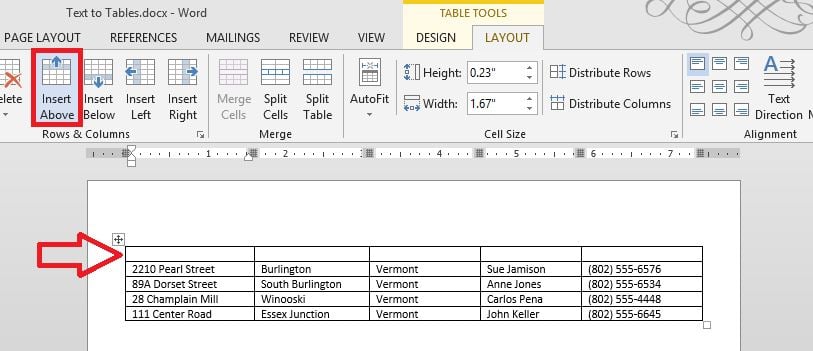 how to adjust table row height in word 2010