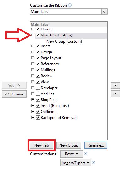 create buttons in word