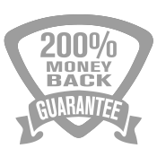 200 Percent Money Back Guarantee Gray