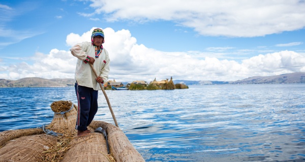 Auf dem Titicacasee in Peru