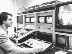 Kilchenmann story 1979 shows man in front of monitors