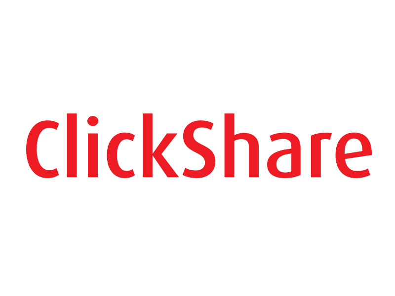 Produktlogo von clickshare in rot