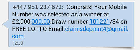 Congrats Your Mobile Number Was Selected As A Winner Avast