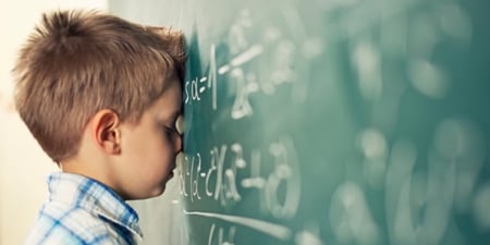 Child overwhelmed in math