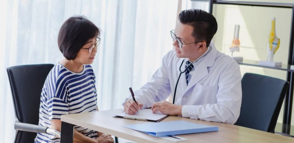 Doctor and woman consultation