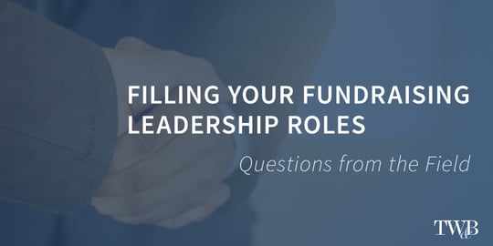 Filling your Fundraising Leadership Roles