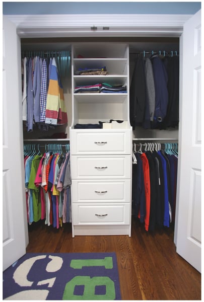 White Reach In Closet with 24