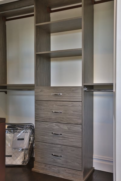 Viva Sunset Cruise Reach In with Slab Style Drawer Fronts, Adjustable Shelving, and Double Hang