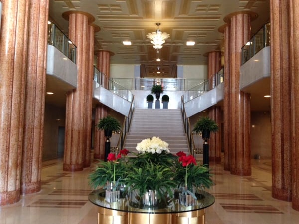 Glass Table Top in Lobby