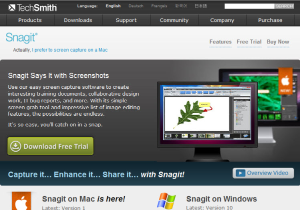 Free Capture Software Snagit