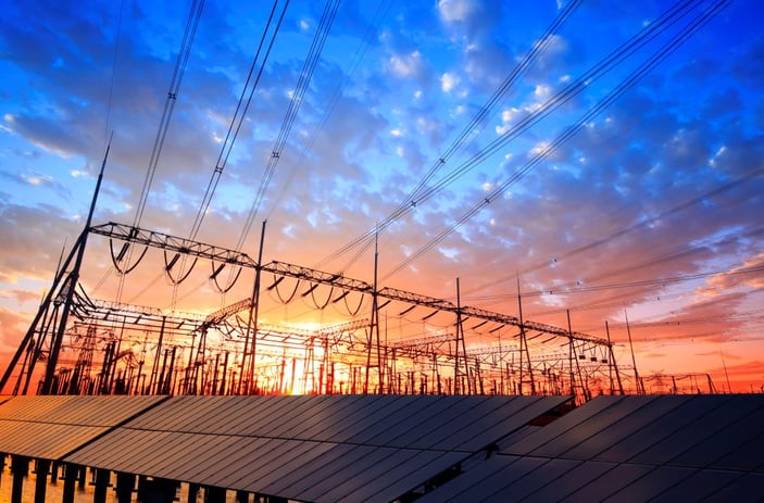 solar pv panels and substations