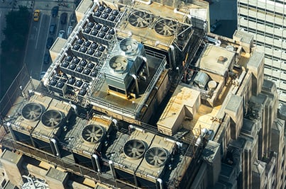 Building HVAC System with Roof-top Cooling Tower Units Building HVAC System with Roof-top Cooling Tower Units