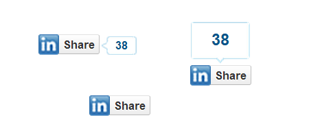 LinkedInのシェアボタン