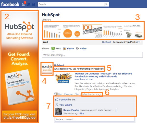 hubspot facebook page