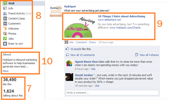 hubspot facebook page