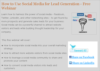 Landing Page Social Media